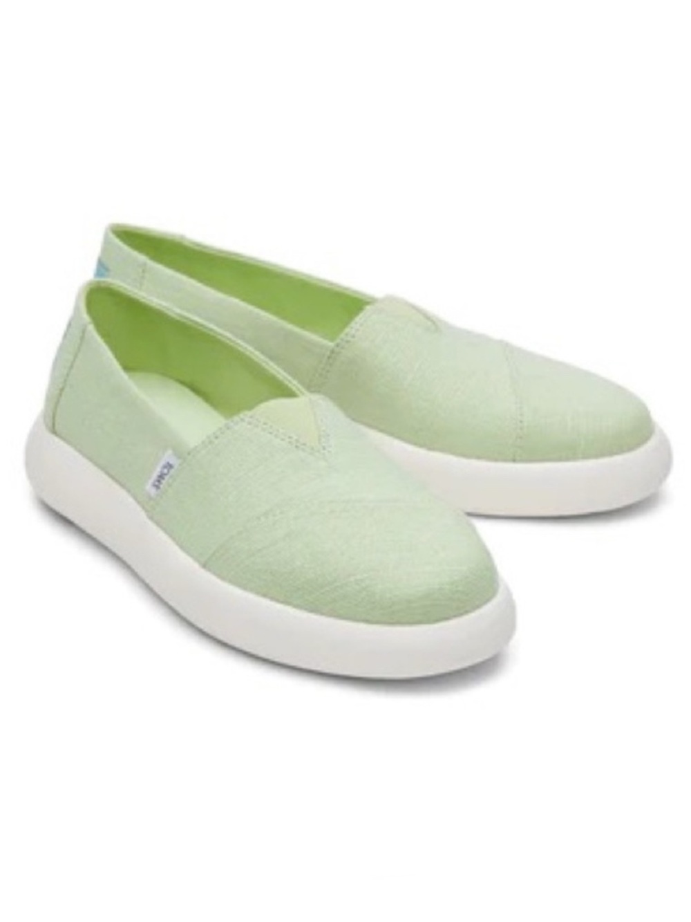 NWT TOMS Sneakers Alpargata Mallow Heritage Canvas in Pistachio Green Size 12